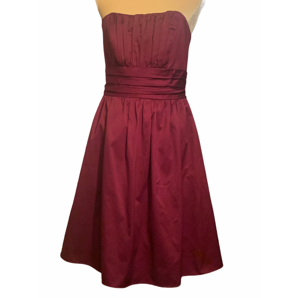 David's Bridal maroon sz 10 short sleeveless dress,‎ party, cocktail